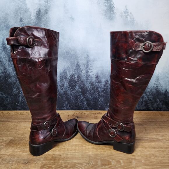 Born Crown Tall Leather Mahogany Riding Boots | Women's 6.5 - Picture 8 of 14